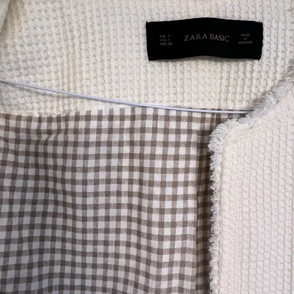 Zara Frayed Structured Jacket - Picture 5 of 6